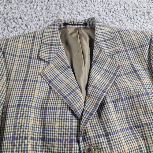 Blazer DAKS Para Hombre Mediano 40 Cuadros Lana Seda Firma - Imagen 2 de 12