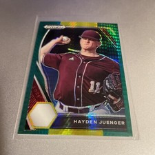 2021 Panini Prizm DP Hayden Juenger GREEN & YELLOW HYPER PRIZM SP #PDP182 (CL4)