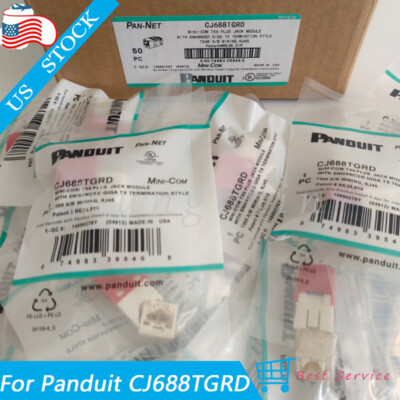 NEW For Panduit CAT6 Gigabit Red Network Jack Module CJ688TGRD * Quantity (50)