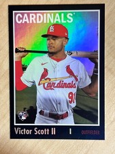 2024 Topps Archives - Victor Scott II (RC) - Black Foilboard - #105 - Cardinals