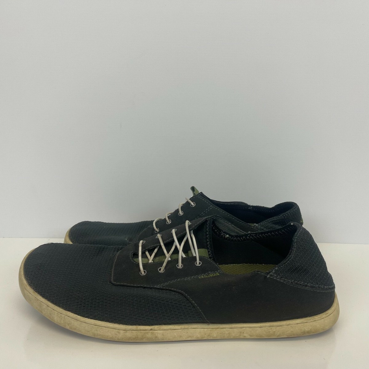 Olukai Nohea Moku Lightweight Slip On Boat Shoes Mesh Grey 