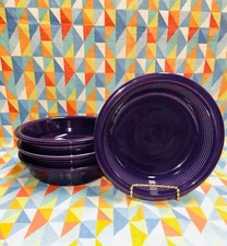 FIESTA 4 NEW PLUM dark purple retired 7” medium BOWLS 19 oz Fiestaware FREE SHIP