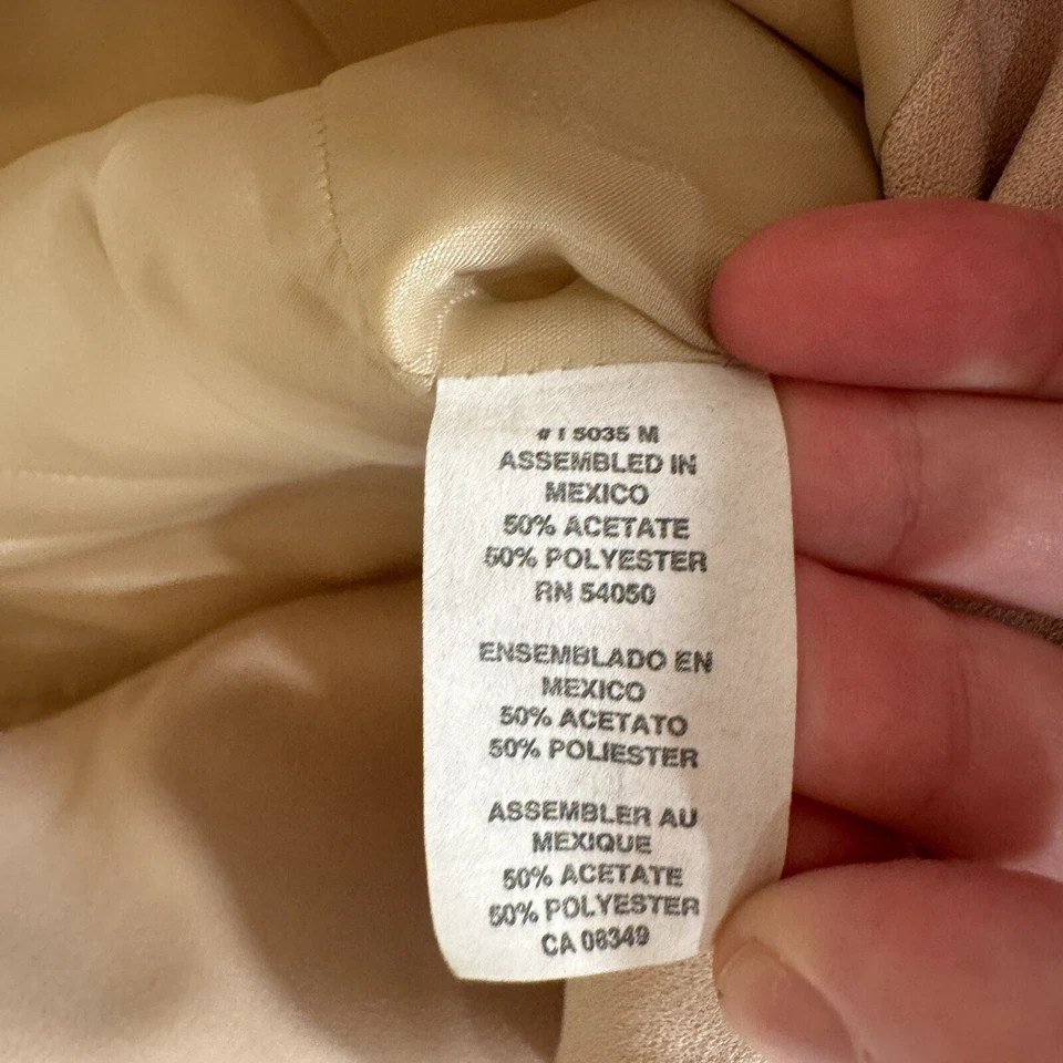 ¡De colección! Blazer Saville Traje Beige Doble Pecho Ajustado Cuello Negro 6 Preppy Foto 3 de 4