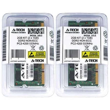 2GB KIT 2 x 1GB SODIMM DDR 2 NON-ECC PC2-4200 533MHz 533 MHz DDR-2 2G Ram Memory