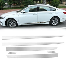 Side Door Skirt Panel Cover Trim Chrome Stainless Steel For Honda Accord 2018-22