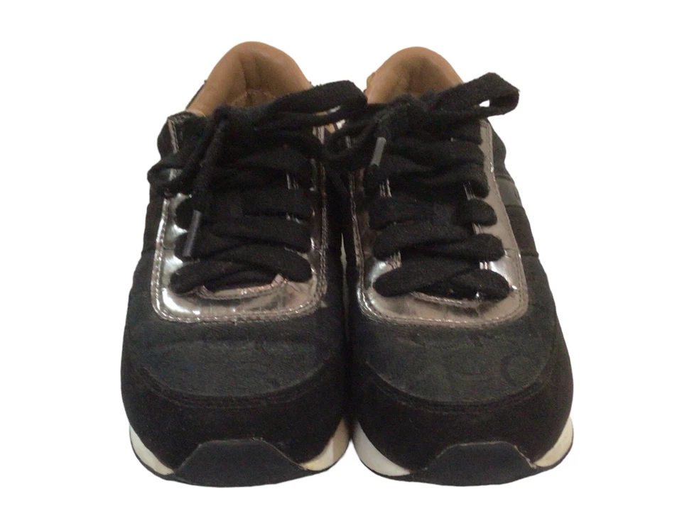 Zapatillas deportivas informales metálicas con logotipo de té negro de Calvin Klein para mujer 34E9767 Foto 2 de 4