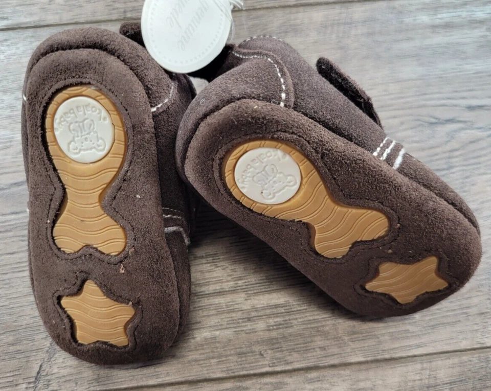 Baby Boy новый Koala Baby размер 1 подлинный замши коричневый пушистый с подкладкой ботинки - Изображение 3 из 3