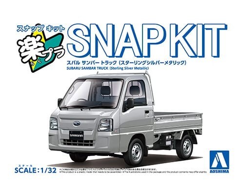 Aoshima 1/32 Subaru Sambar Truck Sterling Silver Metallic Snap Kit