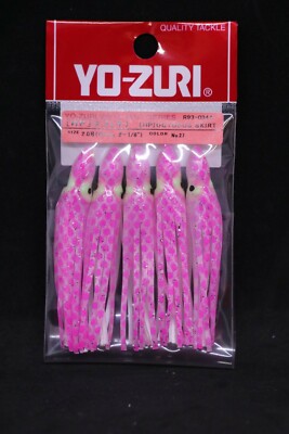 Yo-Zuri Octopus Skirt Vinyl Bat Series - White Pink Spot Flake - 2