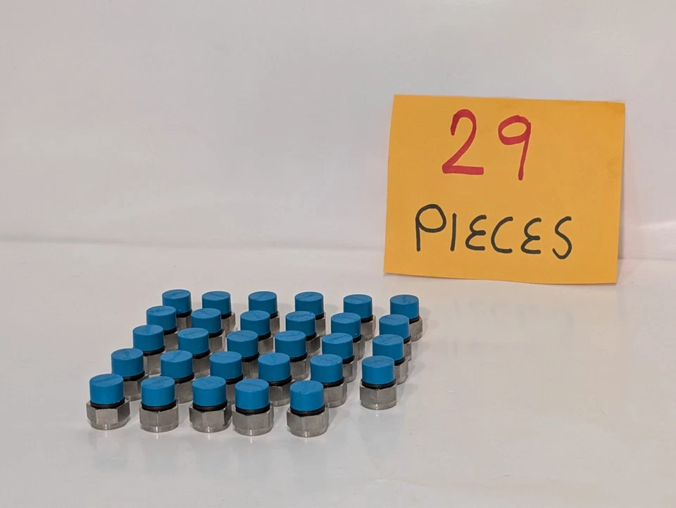 Lot of 29 Swagelok 316 SAE S7E O-ring fitting caps as shown, 316 Stainless - Image 2 of 4