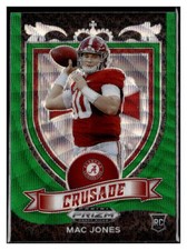 2020  Panini Prizm Draft Picks Collegiate #170 Mac Jones Crusade Green RC