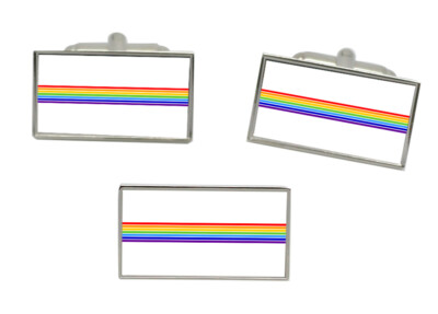 Jewish Autonomous (Russia) Flag Cufflink and Tie Pin Set