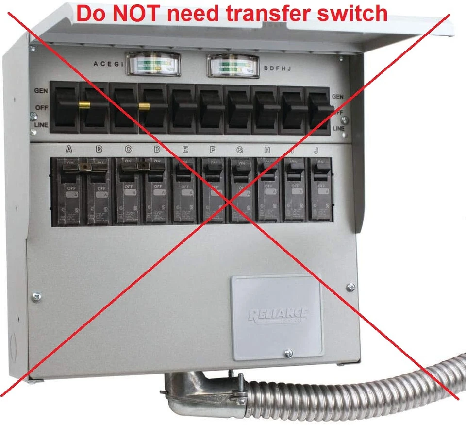 Kit de bloqueo de generador de 9000-15000 vatios con caja de entrada para panel QO Square D Foto 3 de 4