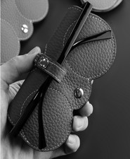 men women Eyeglass Cases sunglasses holder bag cow Leather Customize black H352