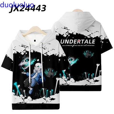 Undertale  Full Colors Hooded T-Shirts Men Women Short Sleeve Tops