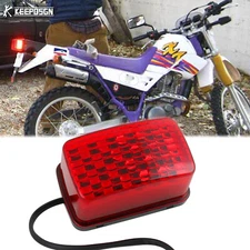 Red LED Tail Light Assembly DRL + Brake Lights Add-on For Yamaha XT 225 250 350