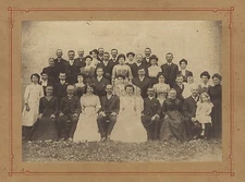 France Wedding Photo Silver Print circa 1930