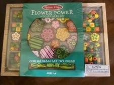 Melissa And Doug Flower Power Wooden Bead Set NEW