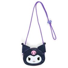 Kuromi Mini Crossbody Coin Bag Pass Case Wallet for Kids Girls 4.5"H Japan