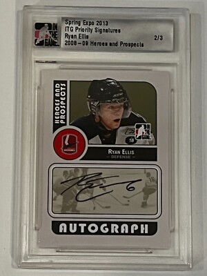 2008-09 ITG Spring Expo Priority Signatures Heroes & Prospects Ryan Ellis /3