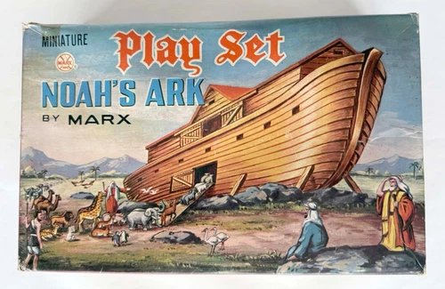 Louis Marx & Co Noah's Ark Miniature Play Set-VINTAGE
