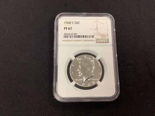 1968-S 40% Silver Proof Kennedy Half Dollar NGC Graded Proof 67!