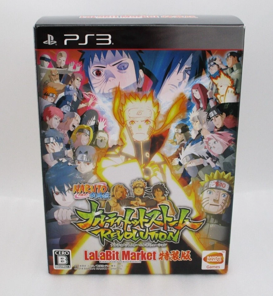 PS3 Narutimate Storm Revolution LaLaBit Market Limited w/ Naruto Figure Japan - Image 2 of 4