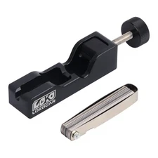 LokoCar Universal Spark Plug Gap Tool With 32 Blades Steel Feeler Gauge Black