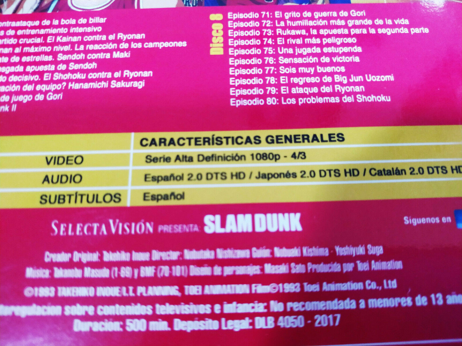 Kostenloser Versand Zur Sofortigen Lieferung Moglich Slam Dunk Box 4 Folgen 61 80 2 X Blu Ray Spanisch Japanisch 3t Grosshandelslieferant Thevendshop Com Au