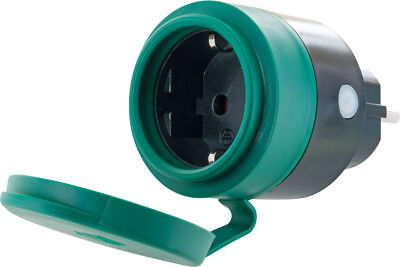 SCHWAIGER Wi-Fi Outdoor Steckdosenadapter 230V schwarz, cyan