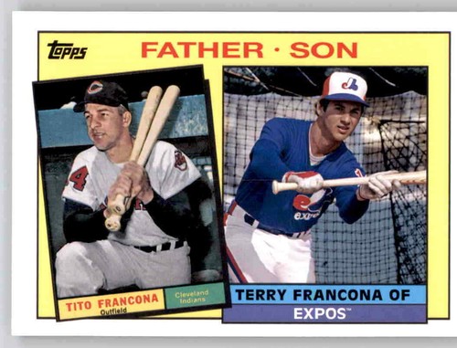 2016 Archive Vater & Sohn Terry Francona Tito Indianer Einsatz MLB PWE RP Expos - Bild 1 von 2