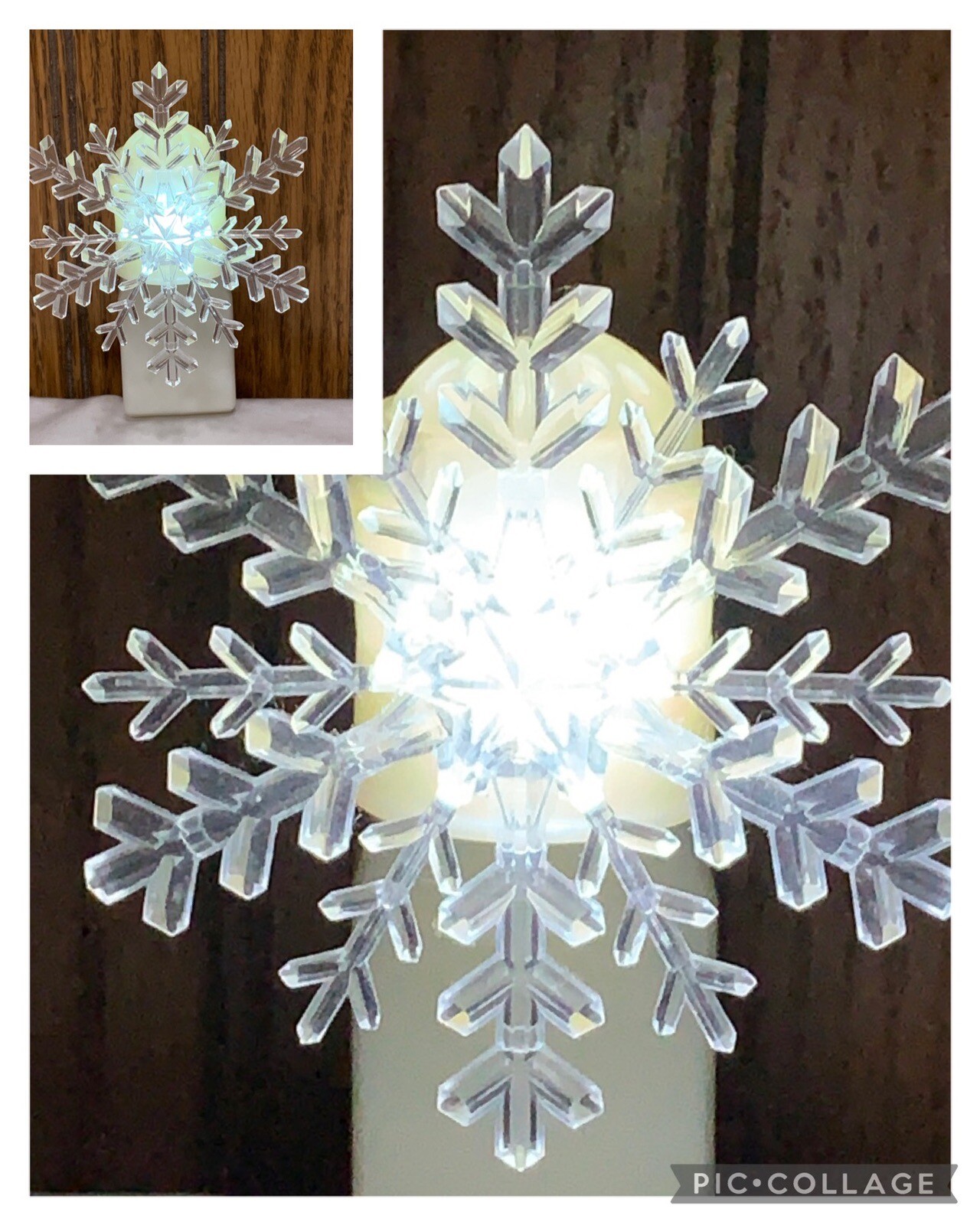 Bath & Body Works Snowflake Wallflower Plug Light for Winter Christmas Decor-image