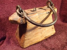 ANTIQUE at least 1800-s HANDMADE WOOD OIL CONTAINER POT FOLK ART DENMARK