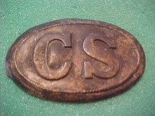 CIVIL WAR 1862 C.S.A. CONFEDERATE BELT BUCKLE PLATE REPLICA HAS ROPE BORDER
