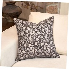 Floral Pillow Covers 20x20, Throw Pillows for 20" x 20" Pack of 1 Dark Brown