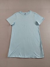 Old Navy Women Dress L Light Blue Crew Neck Short Sleeve 100% Cotton Pullover