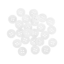 50 Pcs Natural Shell Button, 4 Hole Mother of Pearl Button 10mm Sewing Button