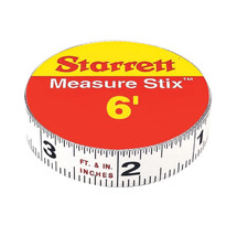 Starrett Tape Measure Stix with Adhesive Backing - Mount to Work Bench, Saw Tabl