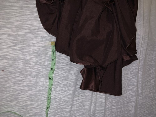 Vintage Y2K Aspeed Asymmetrical Coquette Fairy Brown Gown Dress Prom Large - Picture 17 of 17