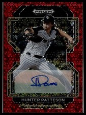2022 Prizm Draft #PDP145 Hunter Patteson Autographs Red Donut Circles #/99