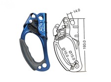 KONG Single Lift Ascender - Left, Ergonomic, Wear Resistant, 8-13mm Rope