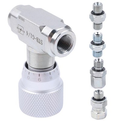 1/4in Hydraulic Adjustable Flow Control Flow Regulator for Fluids Gases