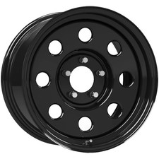 Vision 85 Soft 8 15x10 5x5 -39mm Gloss Black Wheel Rim 15 Inch