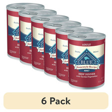 6 pack Blue Buffalo Homestyle Recipe Adult Wet Dog Food, Beef Dinner, 12.5-oz.