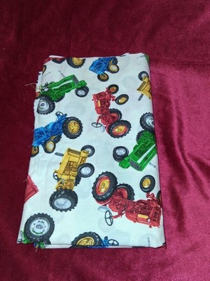 Vintage 1 Yard Tractor Print Fabric George McCartney