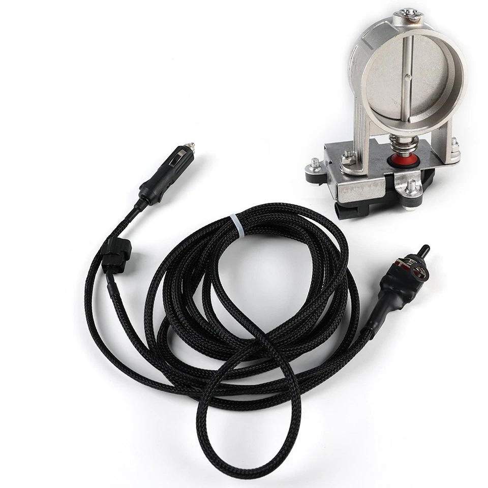 Válvula de controle de exaustão elétrica 2,25" polegadas motor baixa pressão para tubo descendente Catback - Imagem 2 de 4