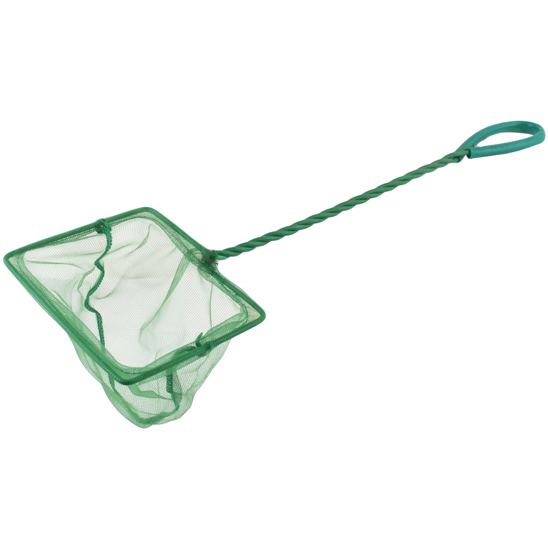 Twisted Grip 12cm x 11cm Frame Nylon Meshy Aquarium Fish Dip Net Green Twisted Grip 12cm x 11cm Frame Nylon Meshy Aquarium Fish Dip Net Green