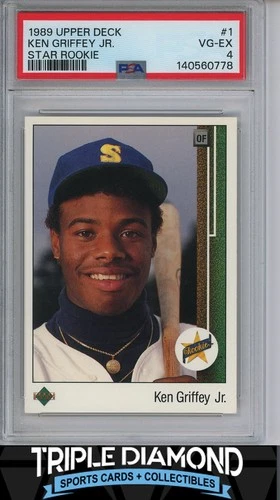 1989 Upper Deck #1 Ken Griffey Jr. Star Rookie RC Mariners PSA 4 VG-EX W509