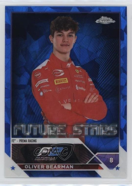2023 Topps Chrome Sapphire Edition Formula 1 F2 Drivers Oliver Bearman #71 11rx