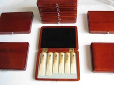 6-pcs of reed Solid Maple Wood Reed Case Box Holder for Clarinet Saxophone reeds